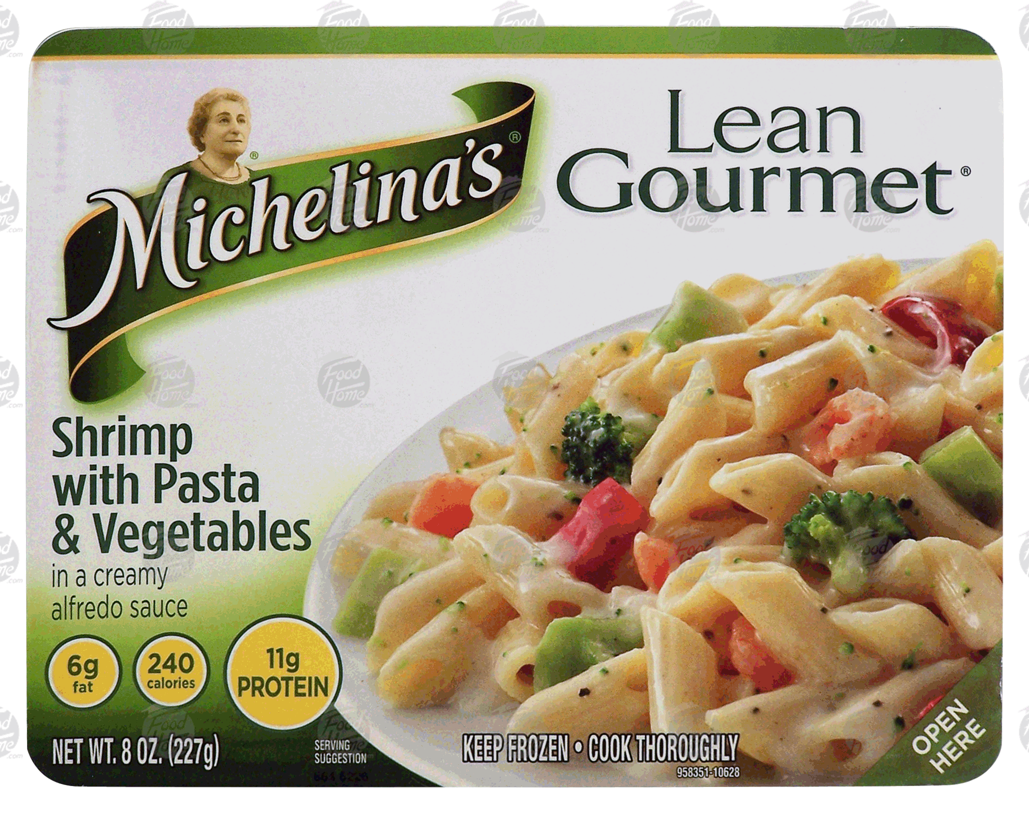 Michelina's Lean Gourmet shrimp with pasta & vegetables in a creamy alfredo sauce Full-Size Picture